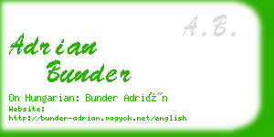 adrian bunder business card